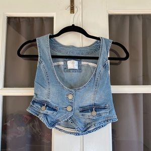 Justice denim vest